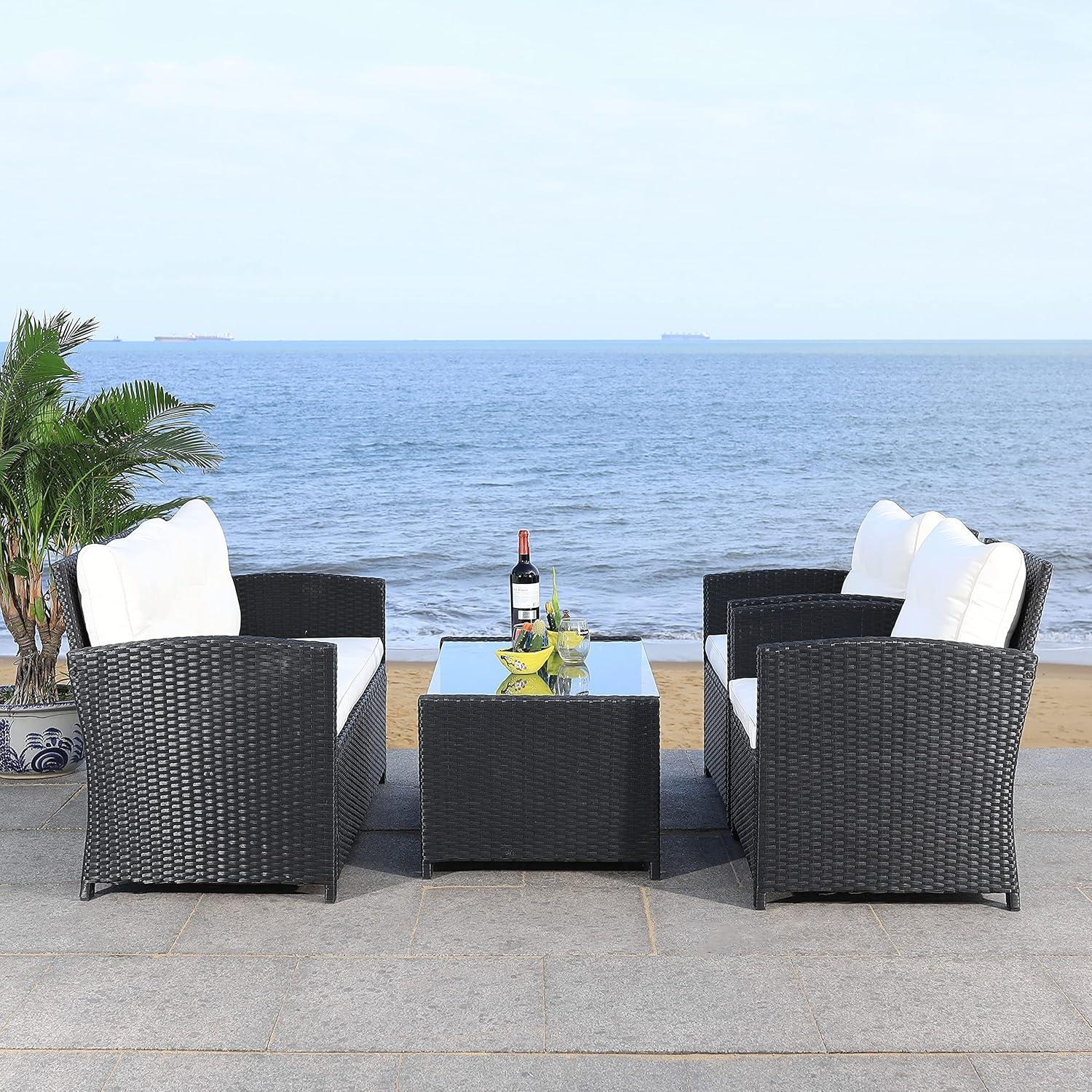 Vellor 4 Piece Patio Outdoor Living Set  - Safavieh