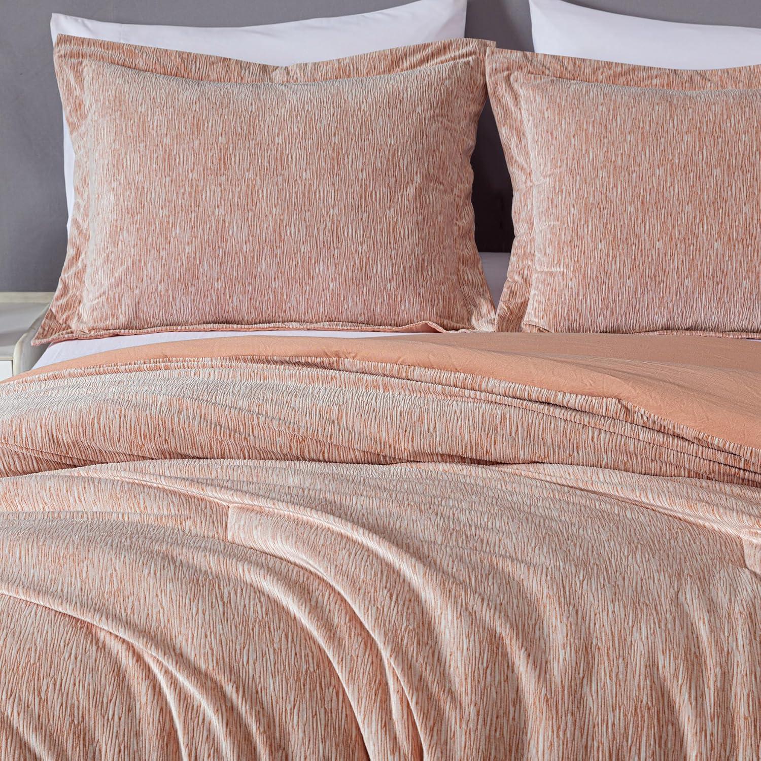 Velvet Textured Comforter Set