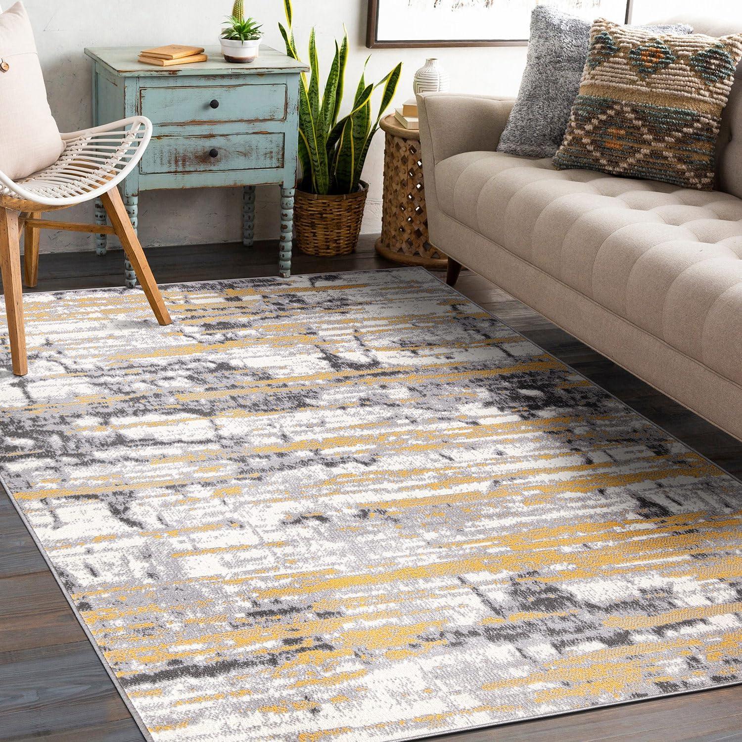 World Rug Gallery Vintage Abstract Modern Area Rug