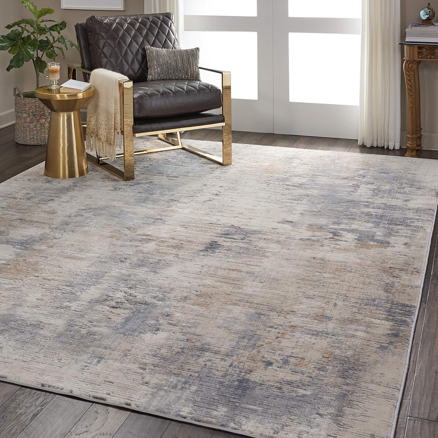 Nourison Rustic Textures Painterly Indoor Rug Beige/Grey 7'10" x 10'6"