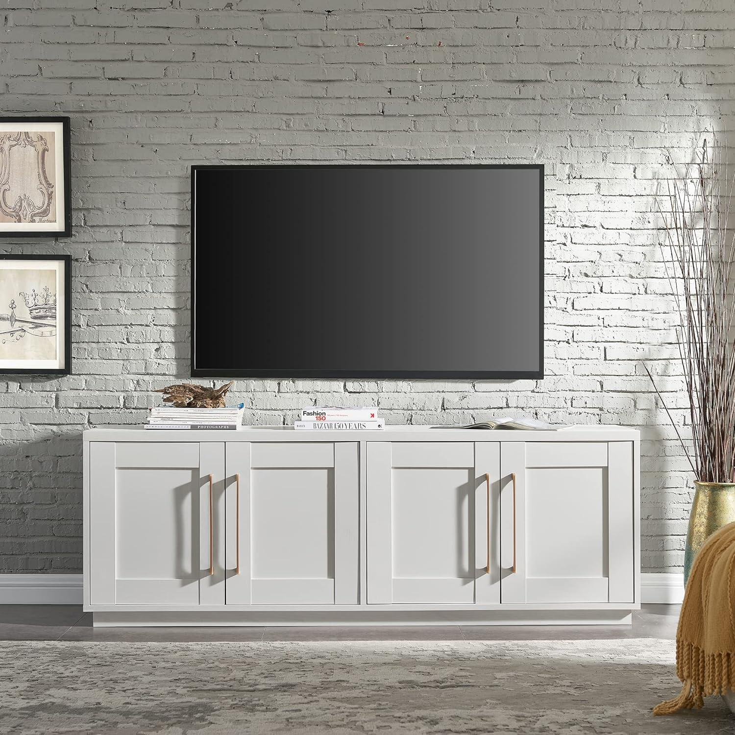 Evelyn&Zoe Tillman Rectangular TV Stand for TV's up to 75", White