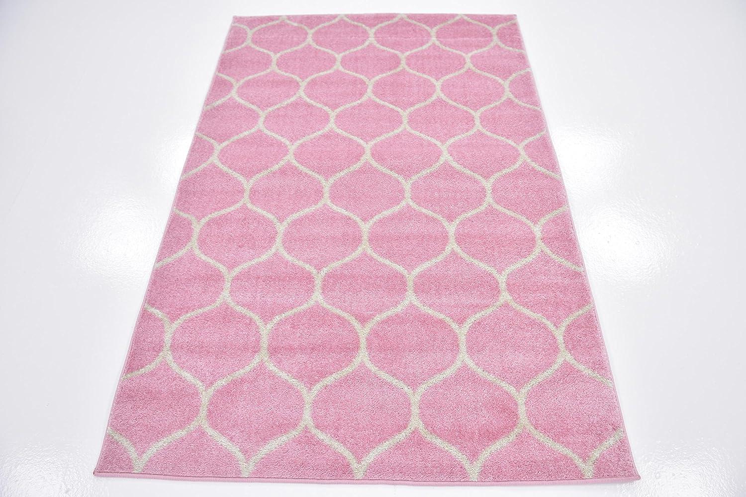 Unique Loom Trellis Frieze Rounded Area Rug