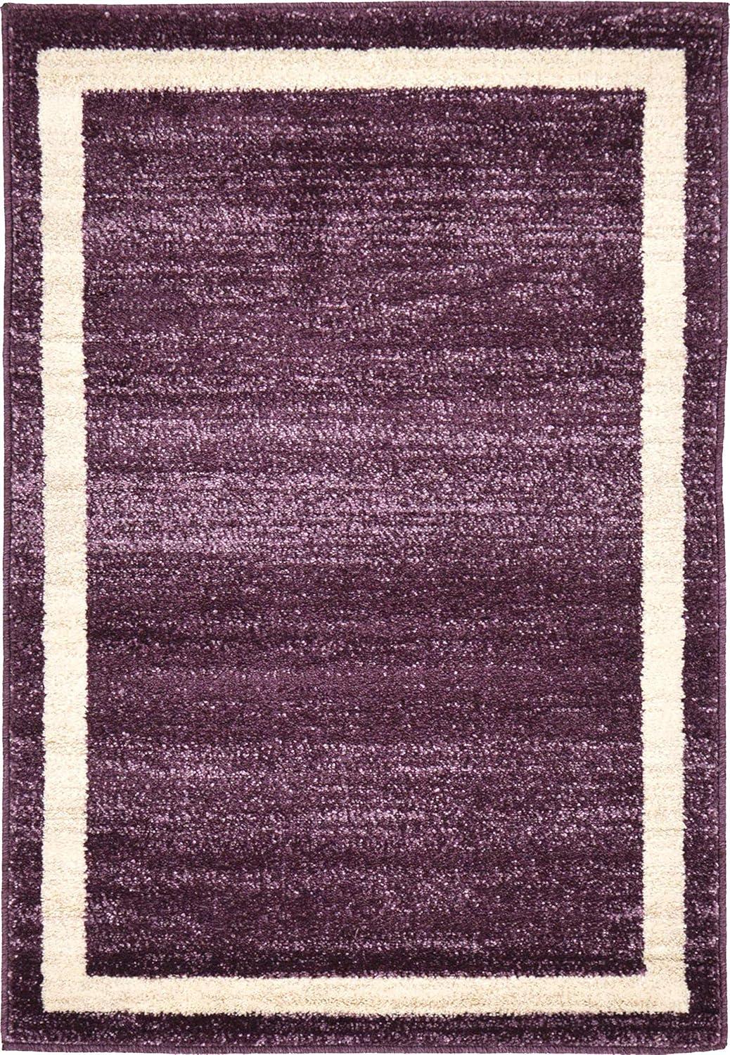 Unique Loom Del Mar Collection Area Rug - Maria (2' 2" x 3' 1" Rectangle Violet/Ivory)