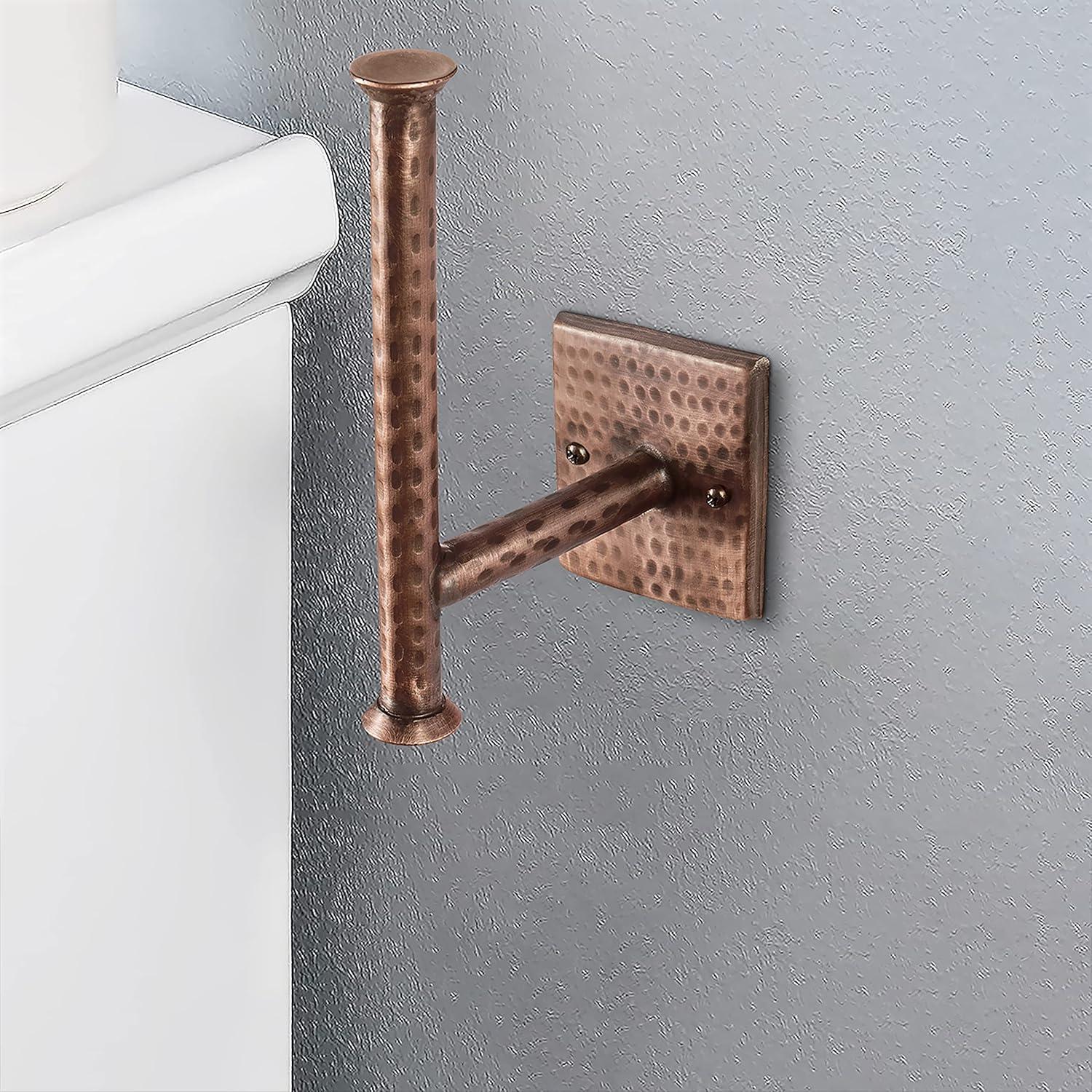 Hand Hammered Wall Mount Toilet Paper Holder