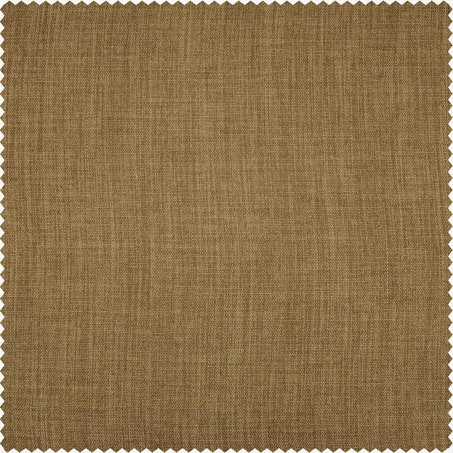 Butterscotch Faux Linen Room Darkening Grommet Curtain Panel