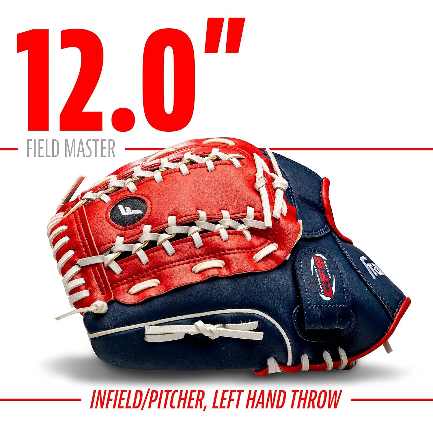 Franklin Sports Field Master USA Series 12.0" Baseball Glove - Left Handed Thrower Blue/Red