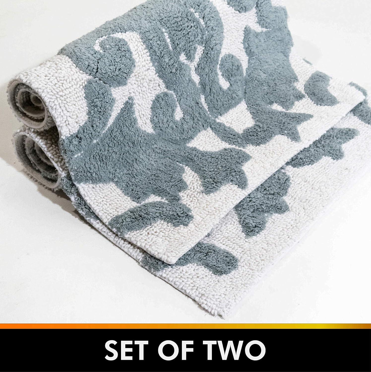 2pc Iron Gate Floral Bath Mat Set - Chesapeake