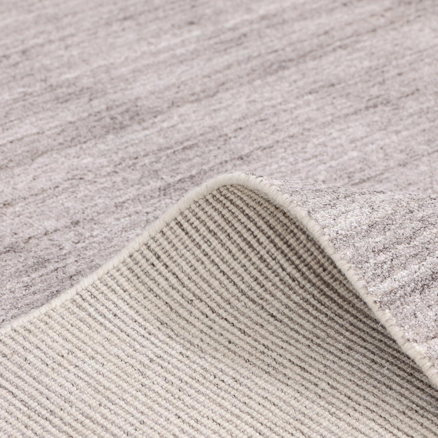 Solo Rugs Halsey Hand Loomed Handmade Indoor Area Rug, 3 ft x 8 ft, Linen