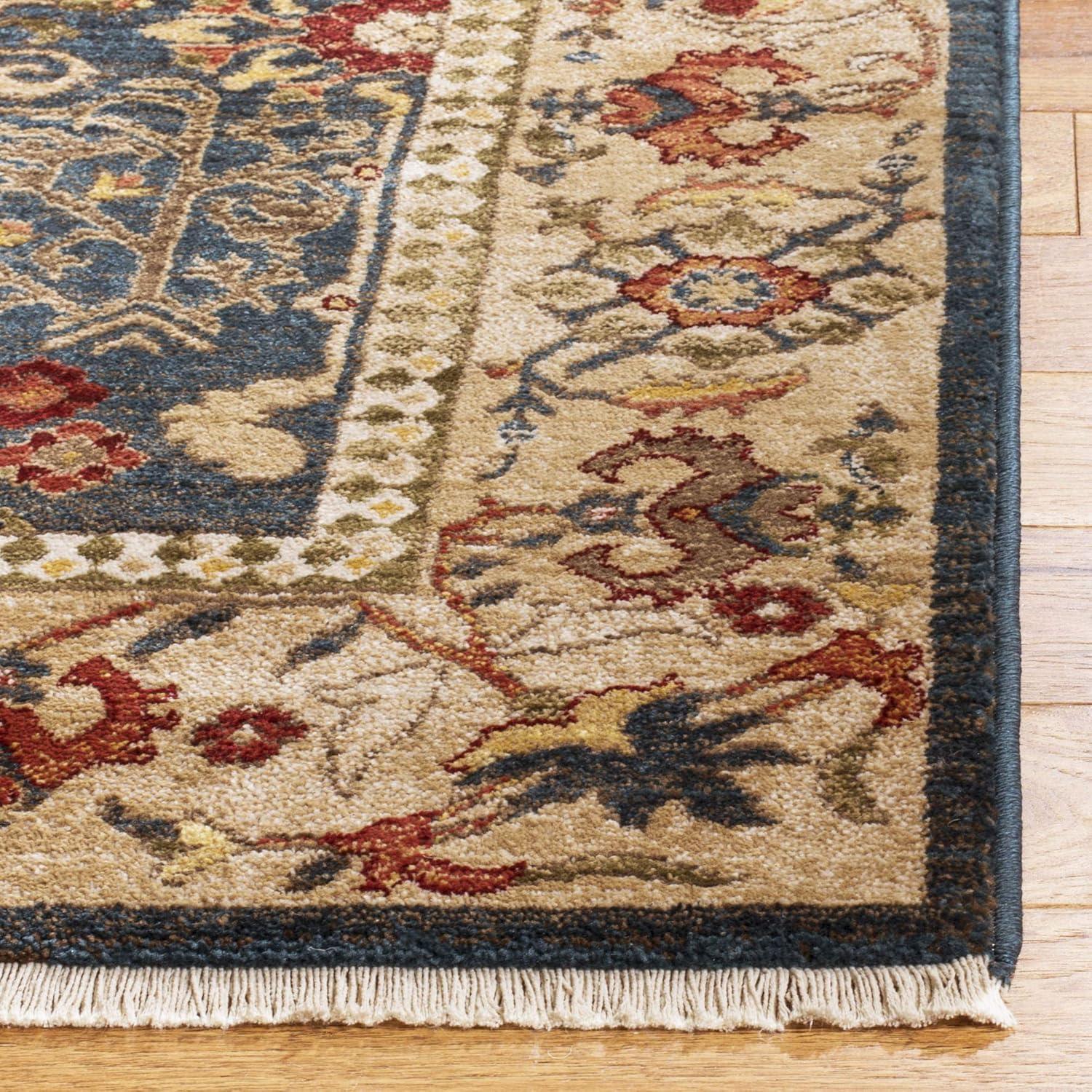 Kashan KSN303 Power Loomed Runner Rug - Blue/Tan - 2'6"x8' - Safavieh