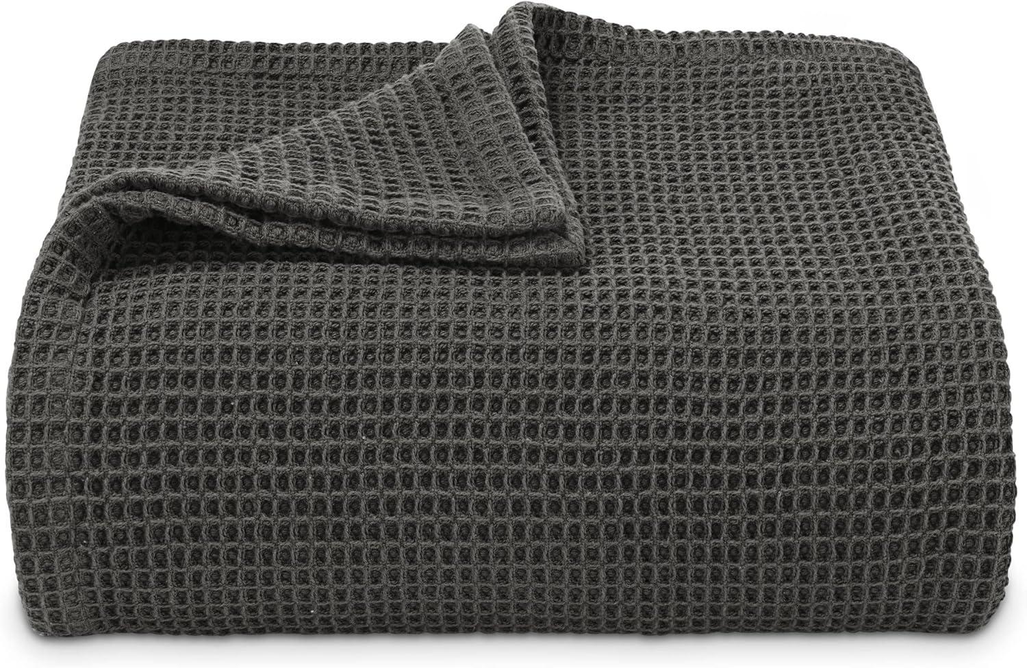 Vera Wang Waffleweave Cotton Blanket