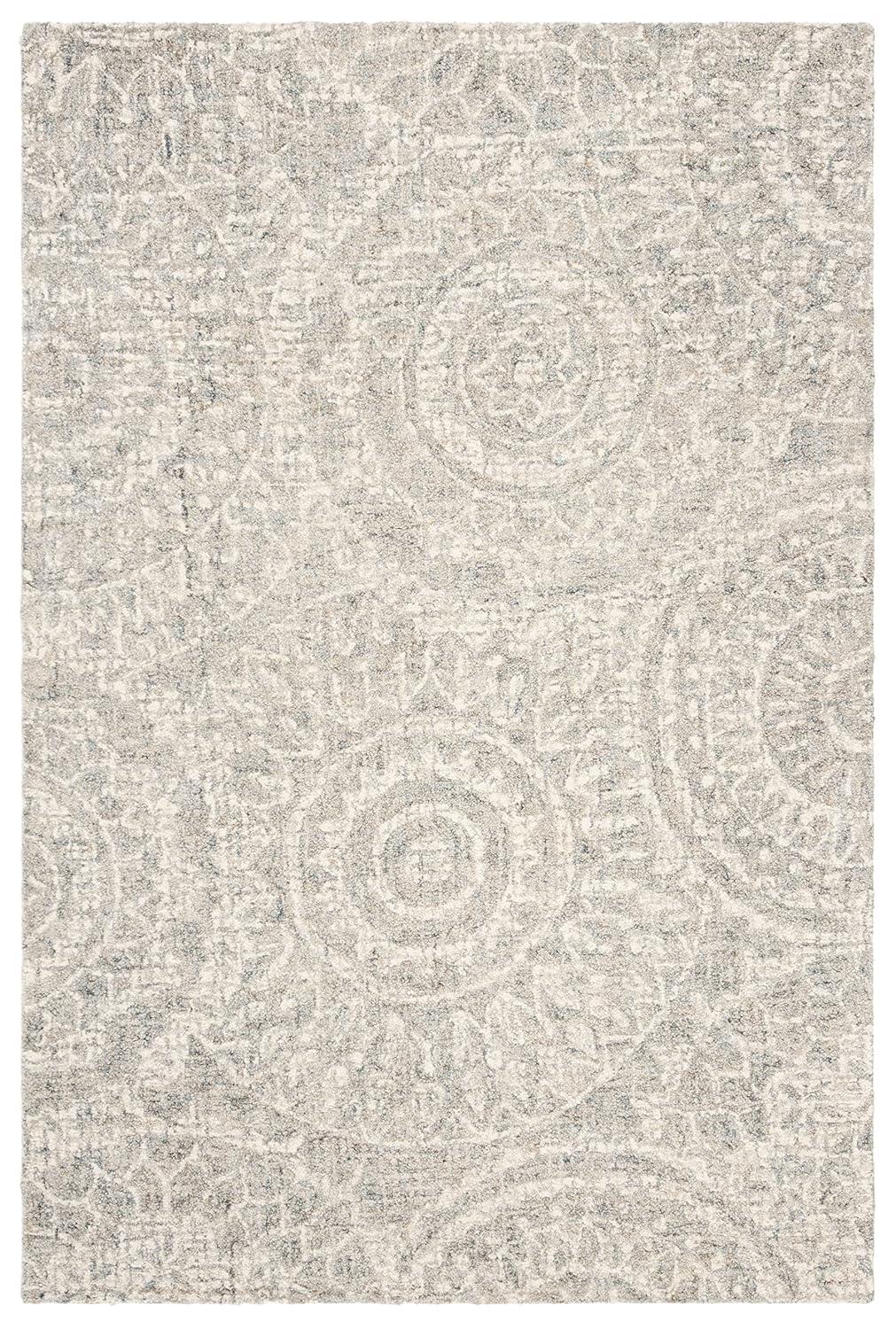 Abstract ABT205 Handmade Indoor Accent Rug - Ivory/Grey - 3'x5' - Safavieh