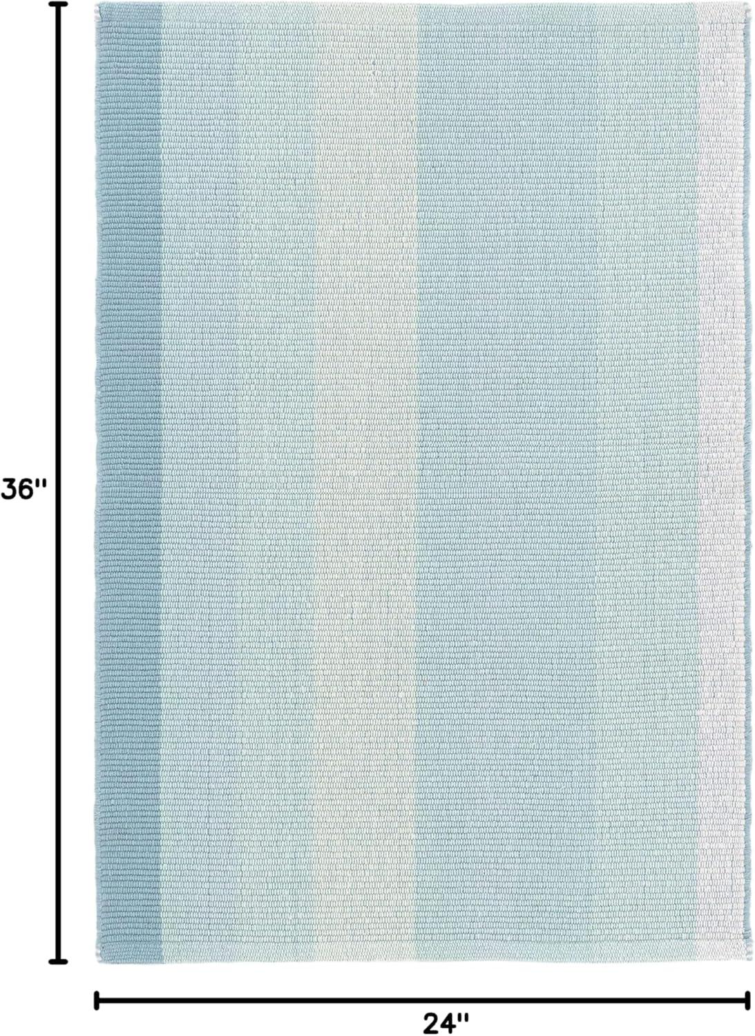 Shore Stripe Handwoven Cotton Rug