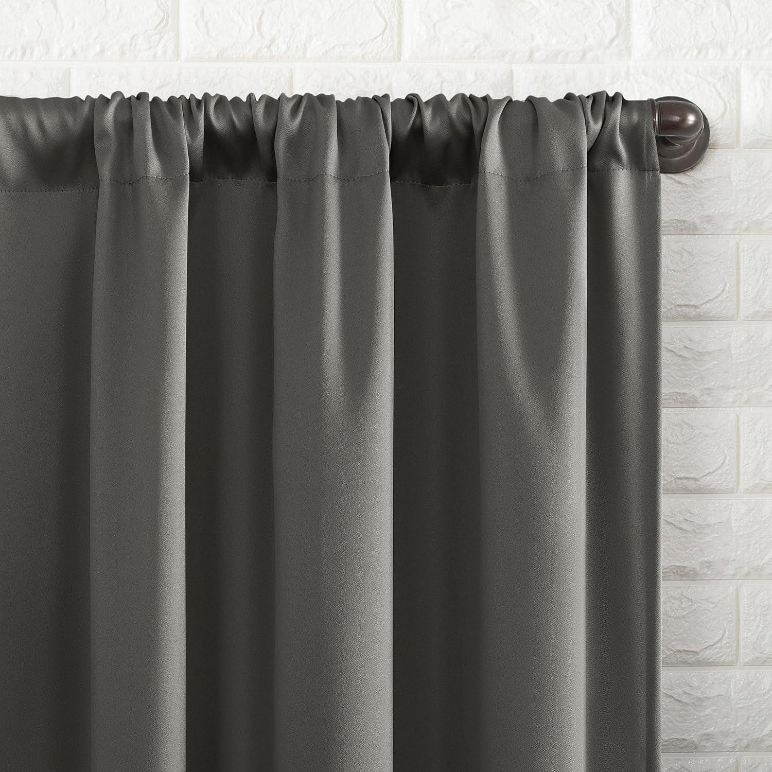 Sun Zero Bergen Theater Grade 100% Blackout Rod Pocket Curtain Panel