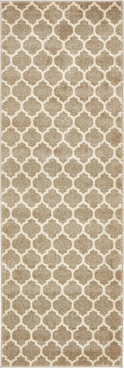 Unique Loom 2' 7 x 8' 0 Trellis Philadelphia Light Brown Area Rug