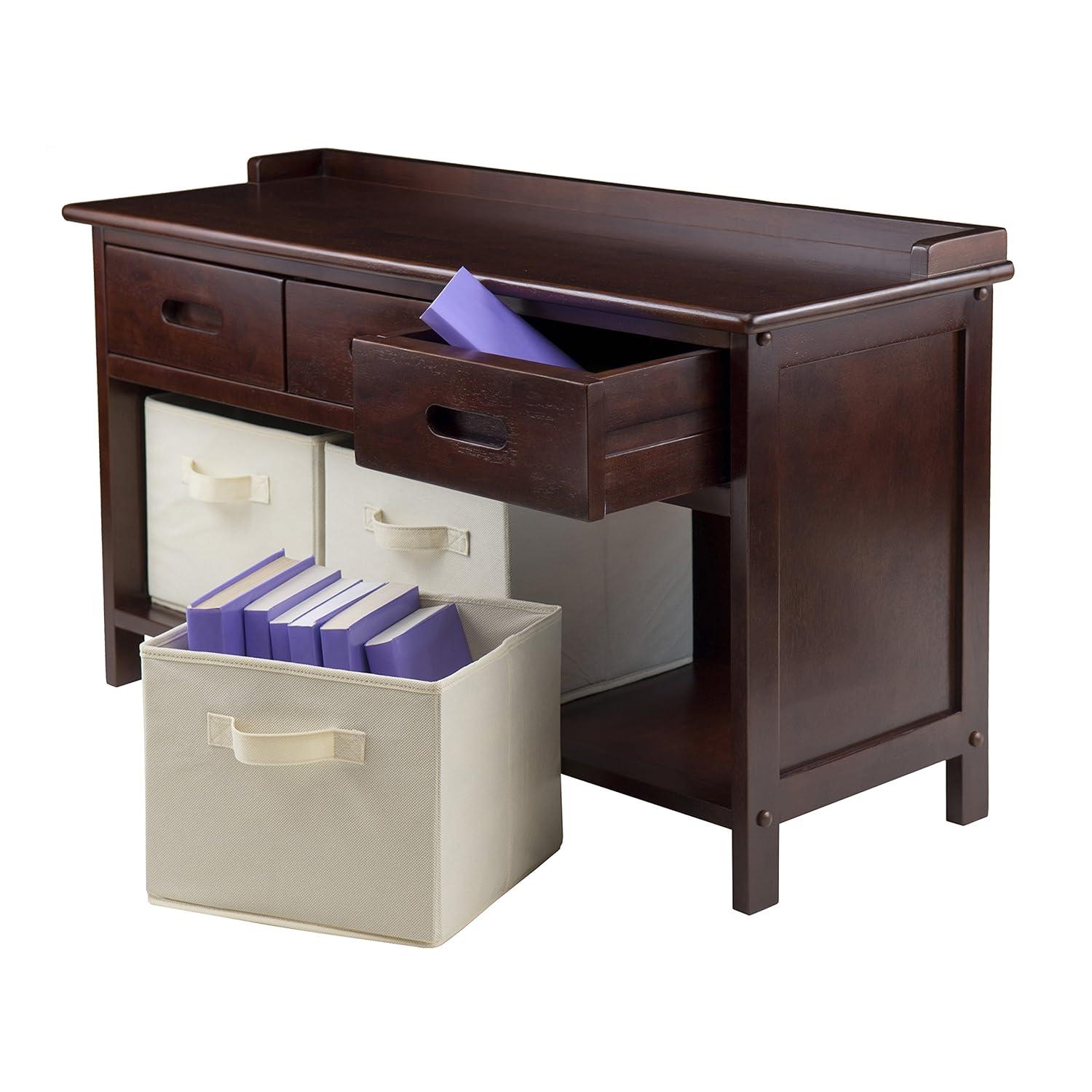 Winsome Fabric Storage Bench