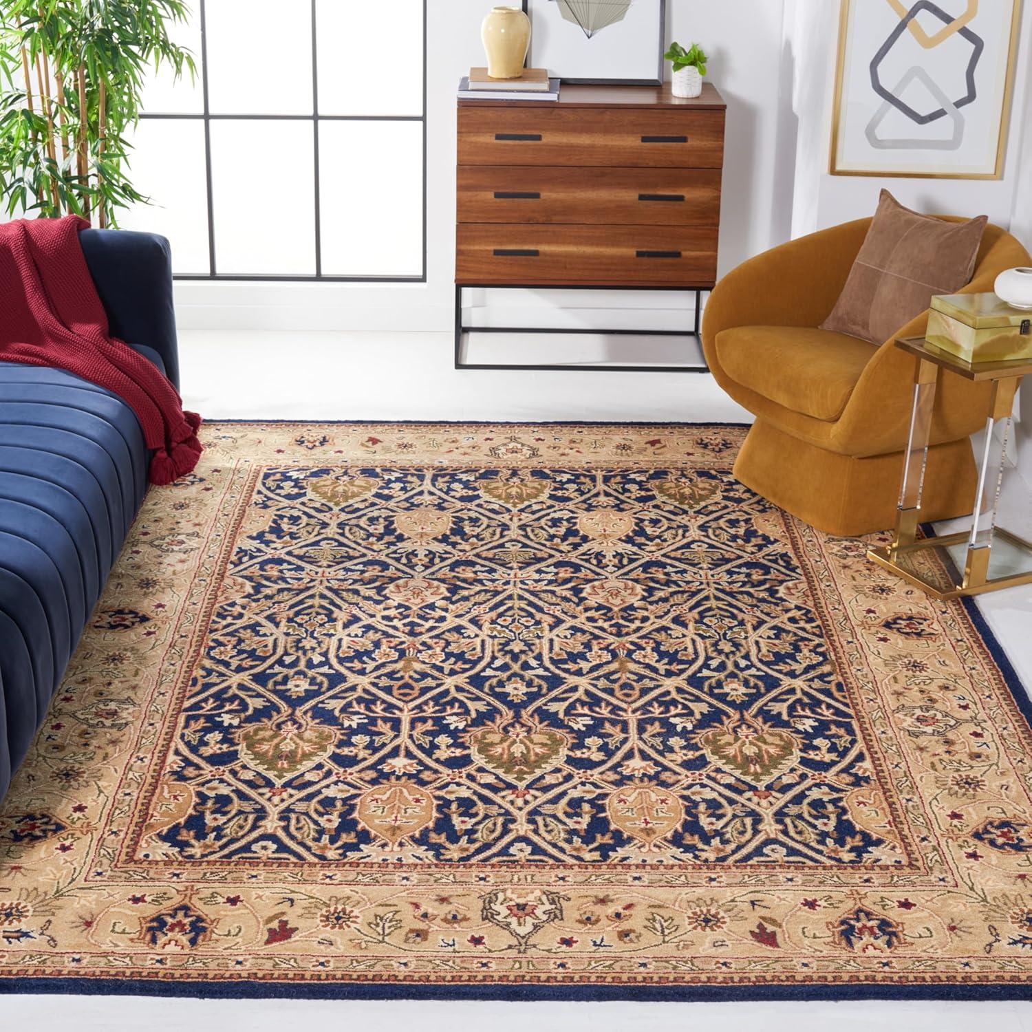 Persian Legend PL819 Hand Tufted Indoor Area Rug - 9'x12' - Blue/Gold - Safavieh