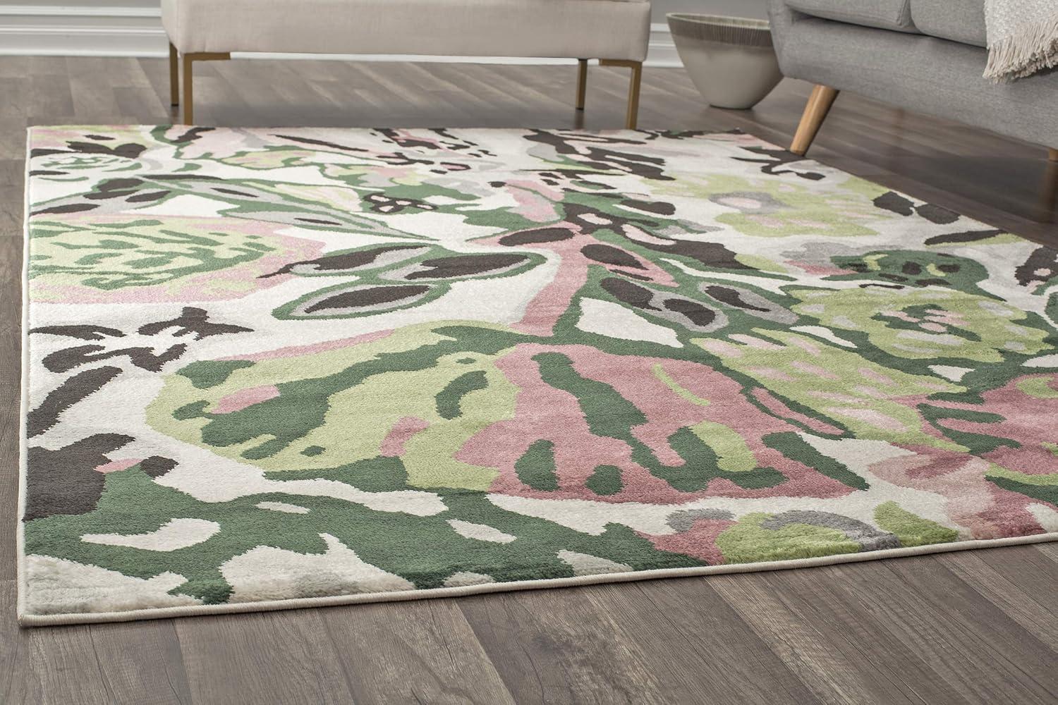 Rugs America Hanna Floral Transitional Area Rug