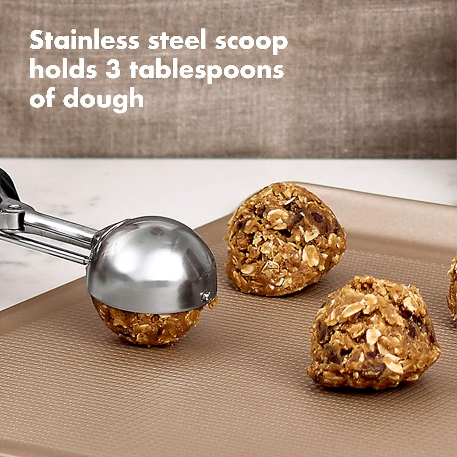 Large Stainless Steel Cookie Scoop with Non-slip Grip