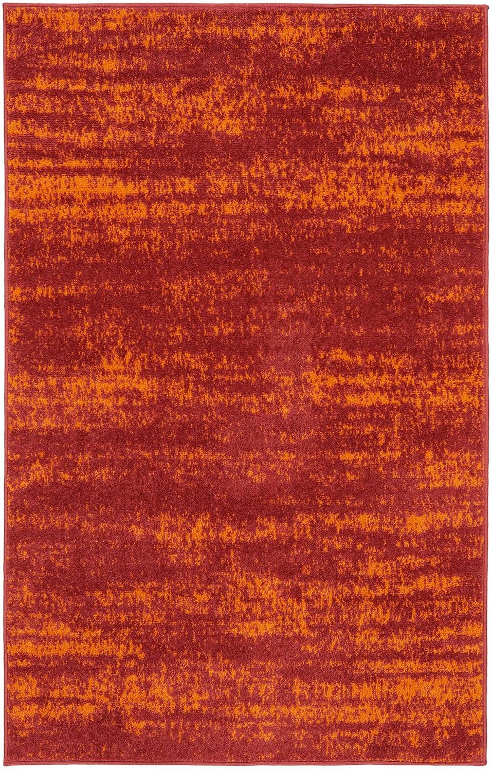 Nourison Essentials 3' x 5' Red Modern Indoor/Outdoor Rug