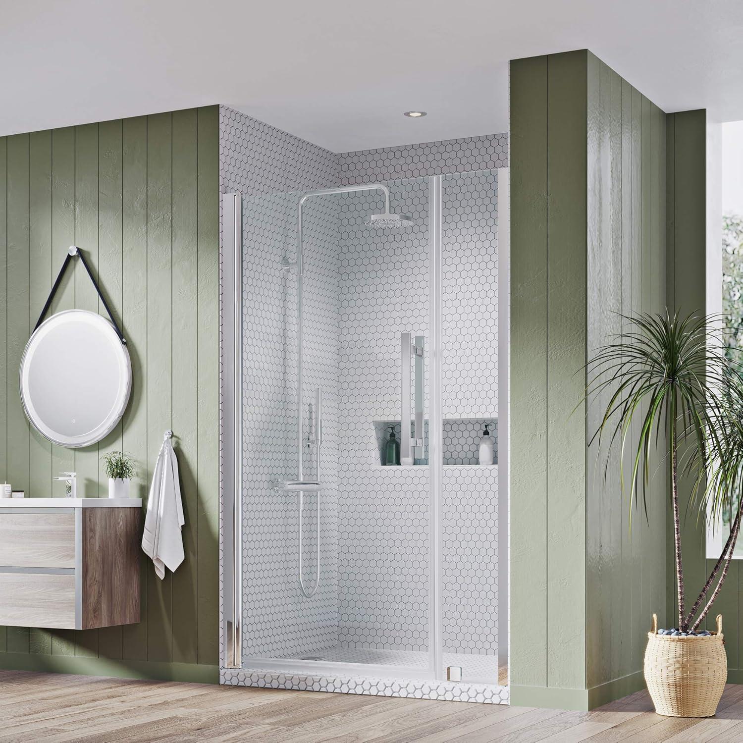 Endless Pasadena 41" W x 72" H Alcove Frameless Shower Kit, Door, Panel