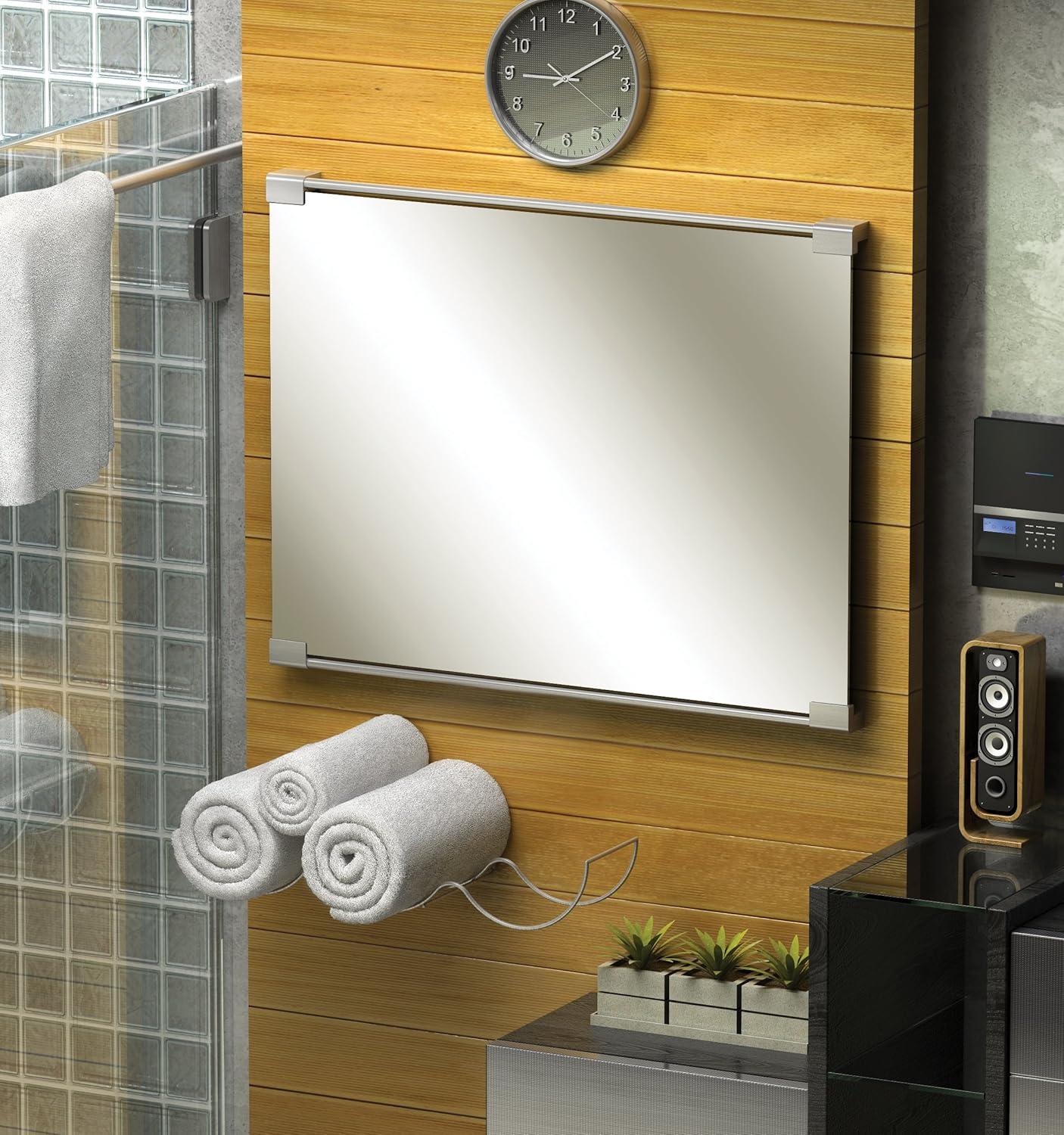 Wall Mount Décor Mirror | Rectangle Bathroom Vanity Mirror, Mount Landscape or Portrait