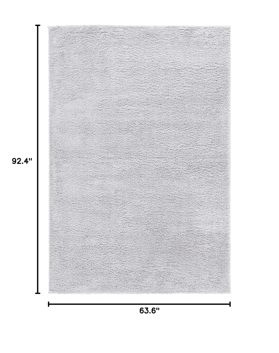 August Shag 500 AUG511 Power Loomed Indoor Area Rug - Light Grey - 5'3"x7'7" - Safavieh