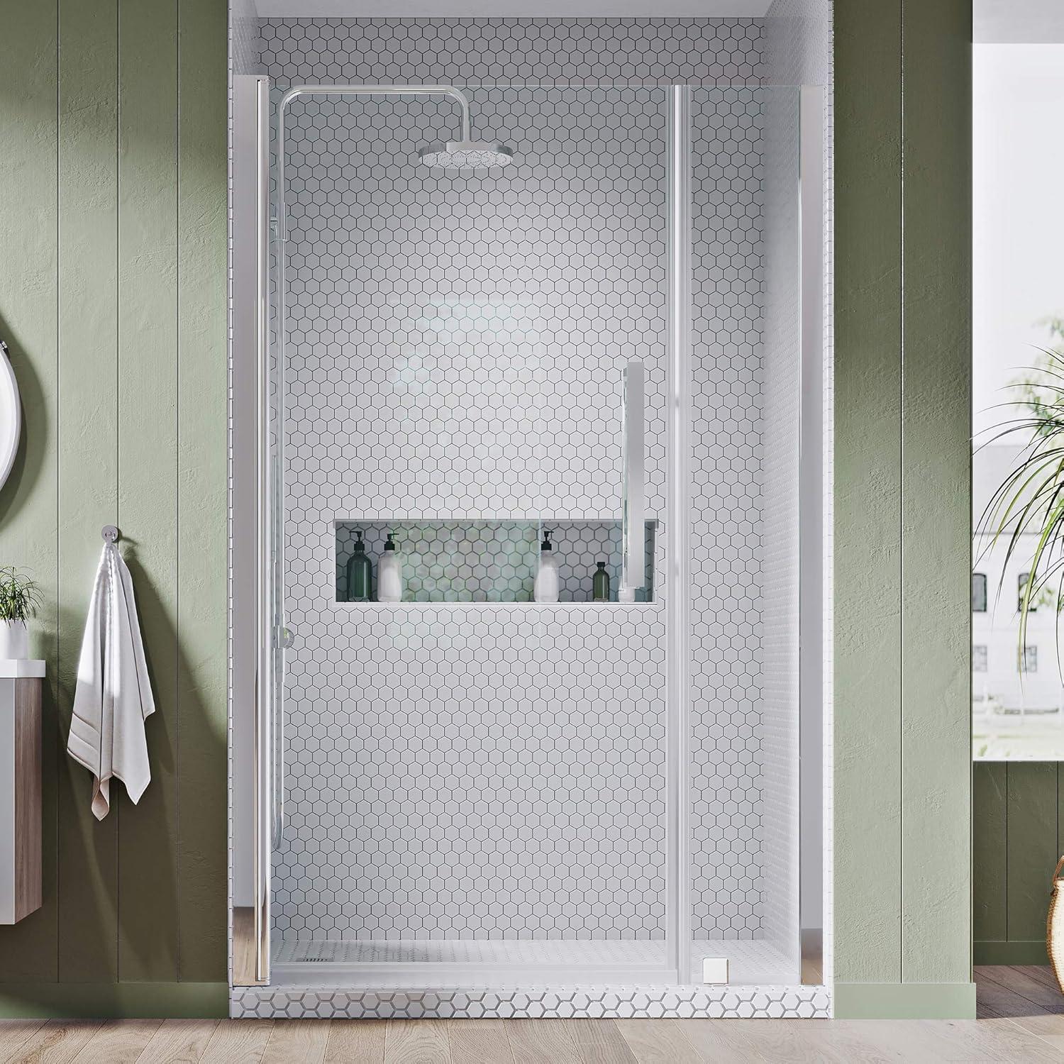 Endless Pasadena 41.38'' W 72.01'' H Frameless Rectangle Reversible Shower Kit