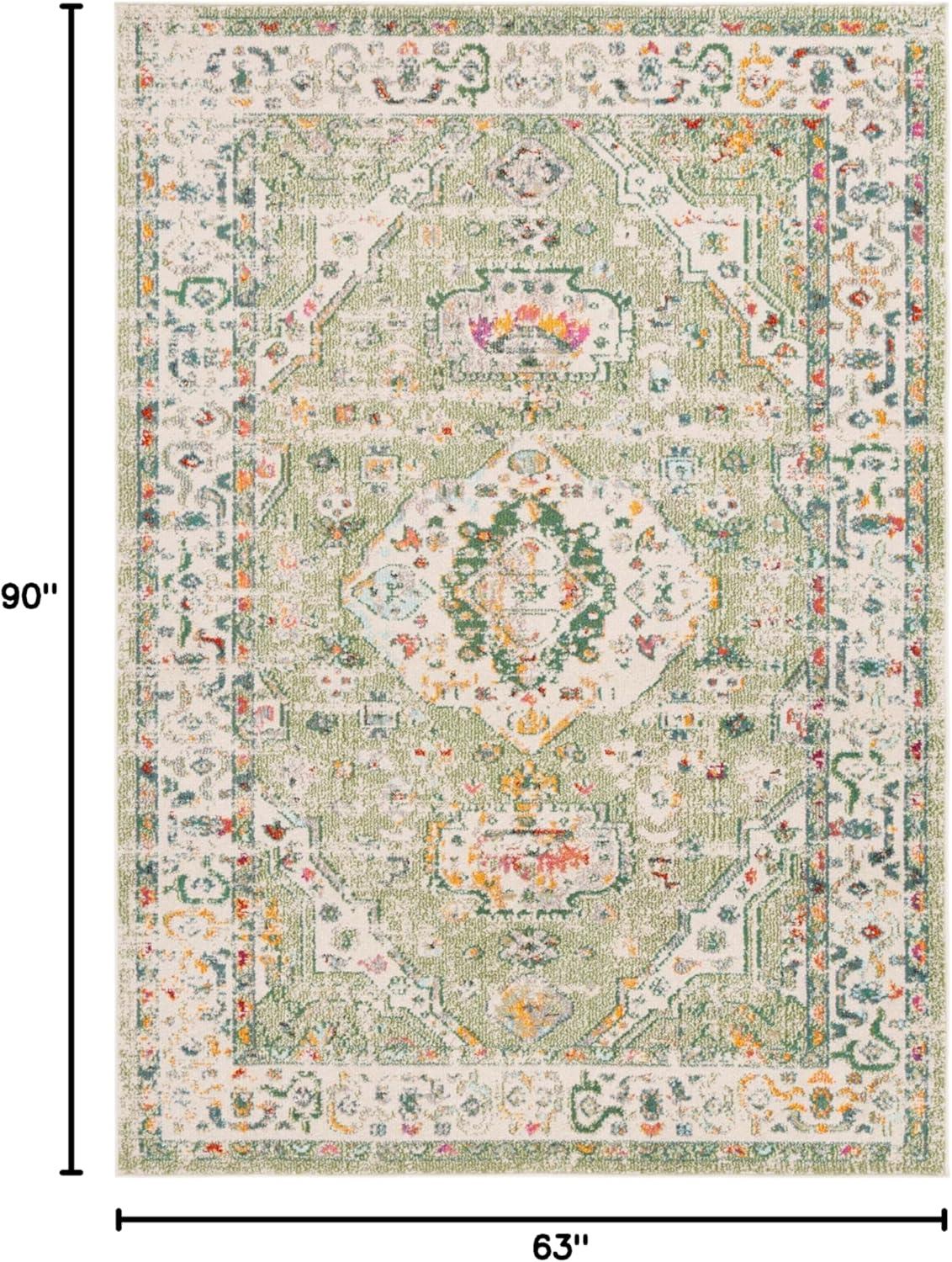 Madison MAD468 Power Loomed Indoor Area Rug - Sage/Ivory - 5'3"x7'6" - Safavieh