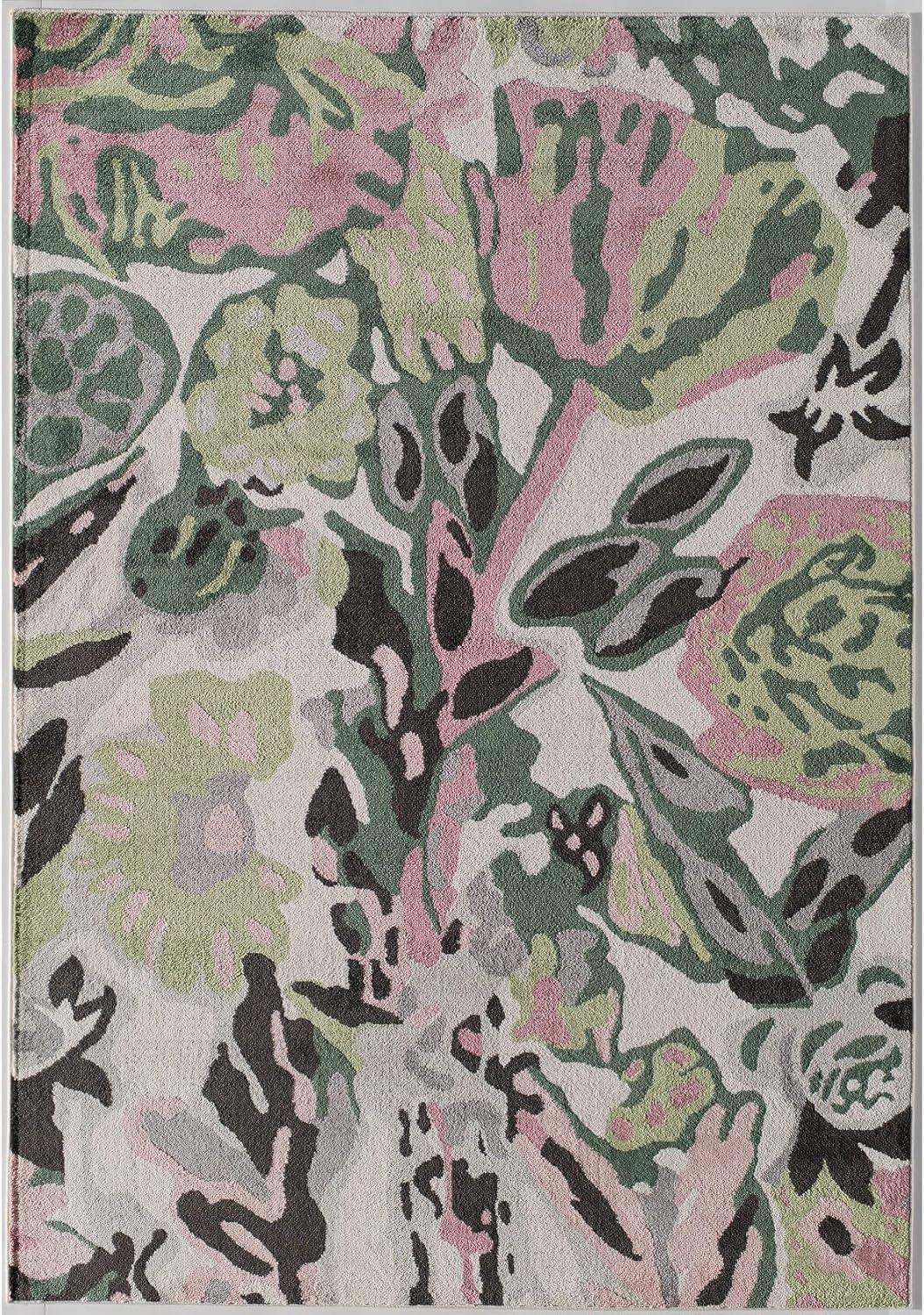 Rugs America Hanna Floral Transitional Area Rug