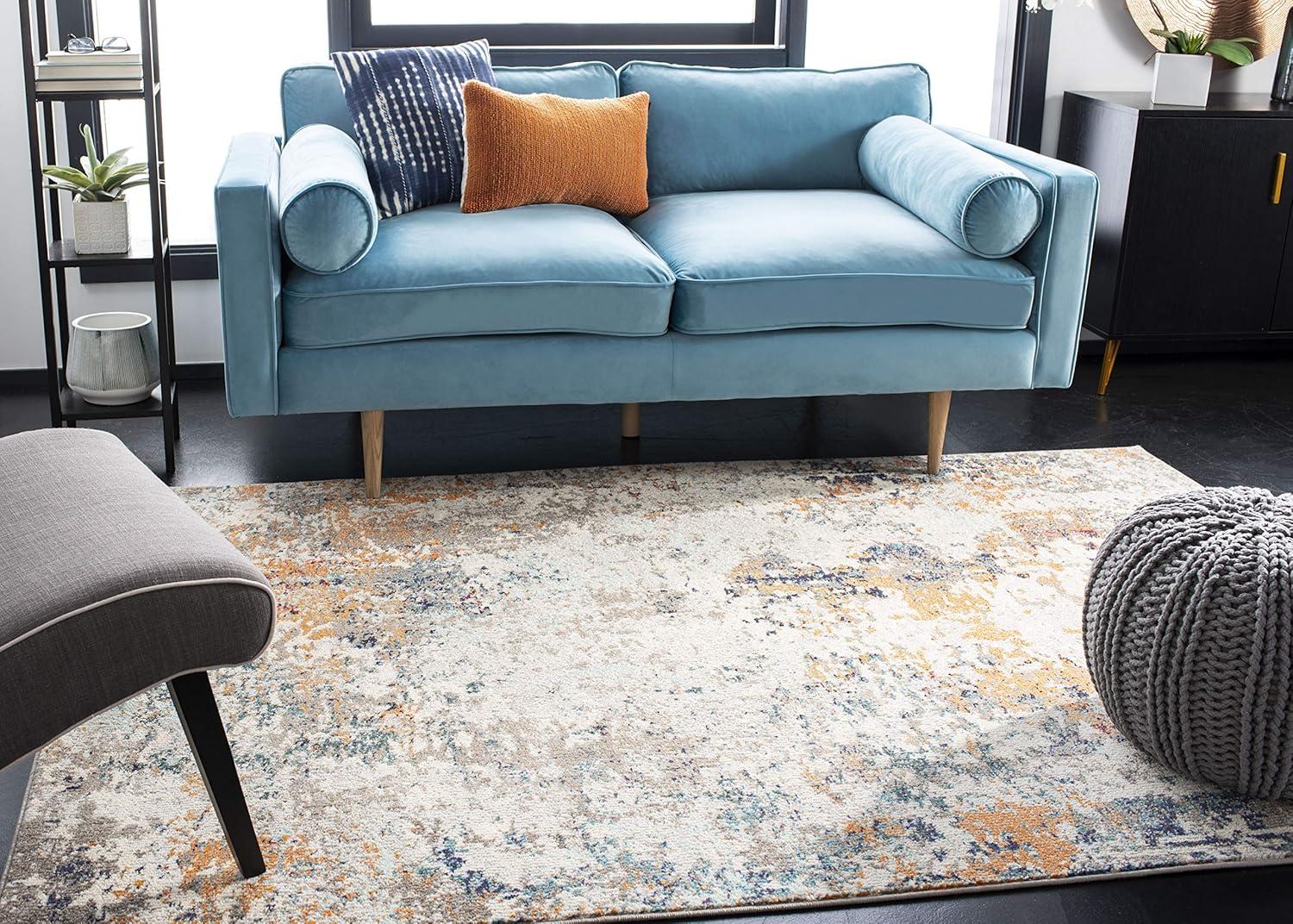 Madison MAD453 Power Loomed Indoor Accent Rug - Grey/Beige - 2'2"x4' - Safavieh