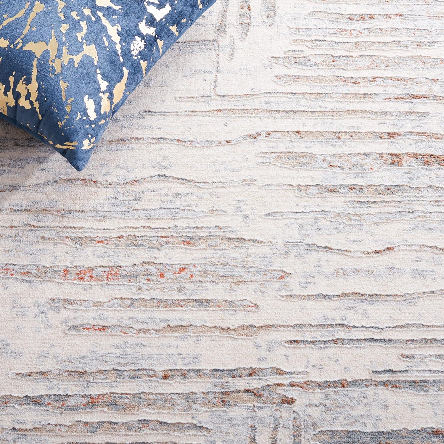 Marmara MRM304 Power Loomed Accent Rug - Beige/Blue Rust - 2'6"x4' - Safavieh.