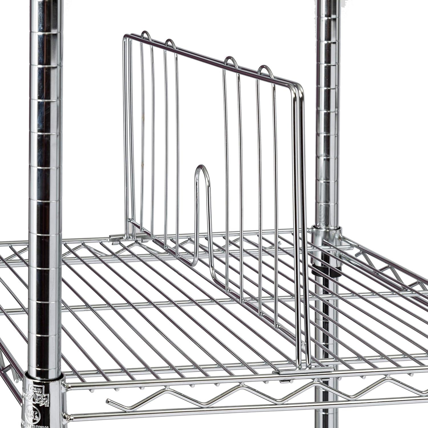 Chrome Heavy-Duty Portable Wire Shelving Unit with Garment Rack