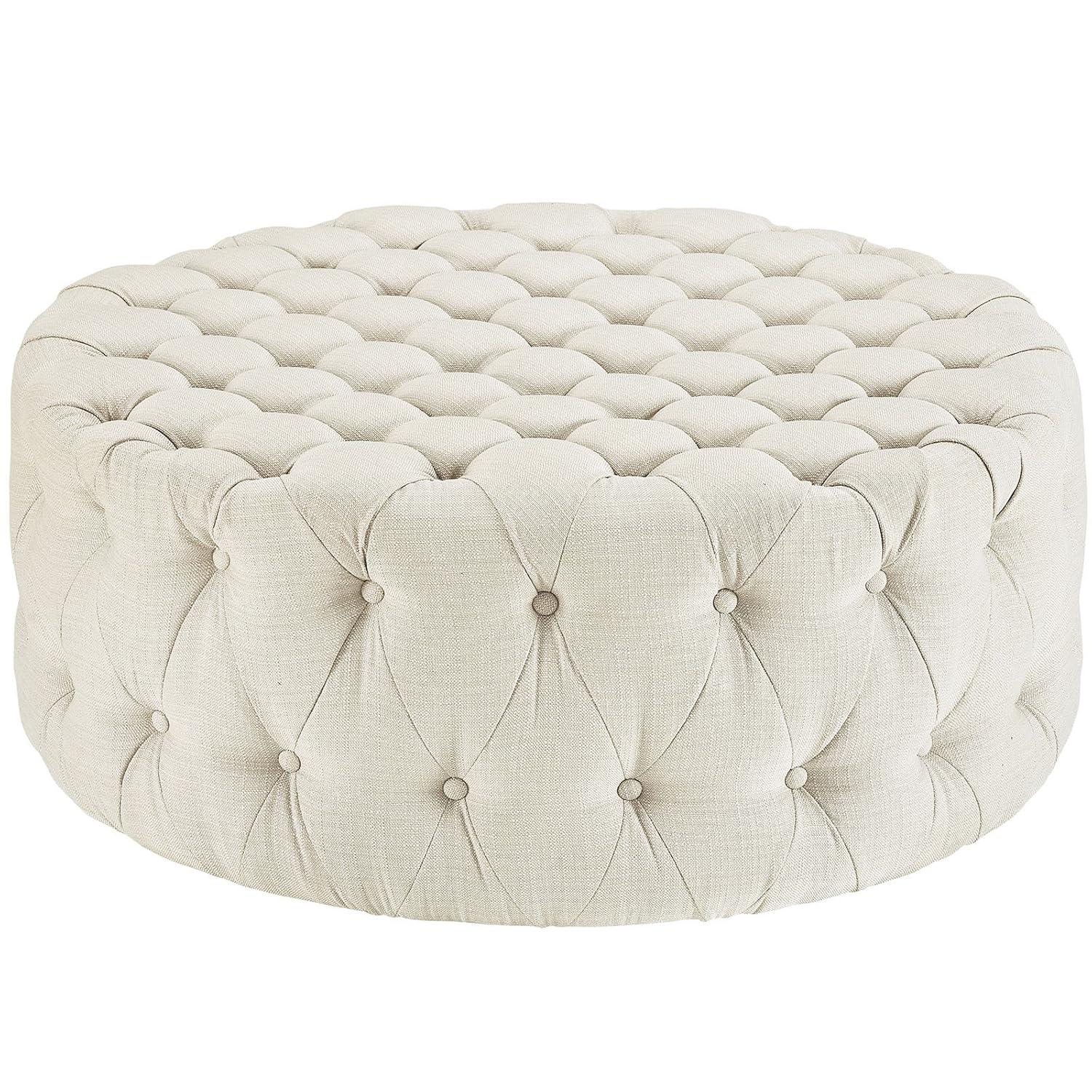 Modway Copper Grove Harrison Blue Amour Fabric Ottoman