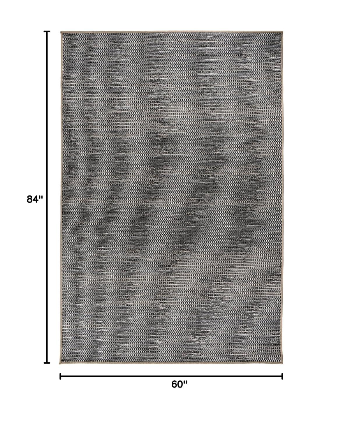 World Rug Gallery Contemporary Abstract Indoor/Outdoor Area Rug - Gray 5' x 7'