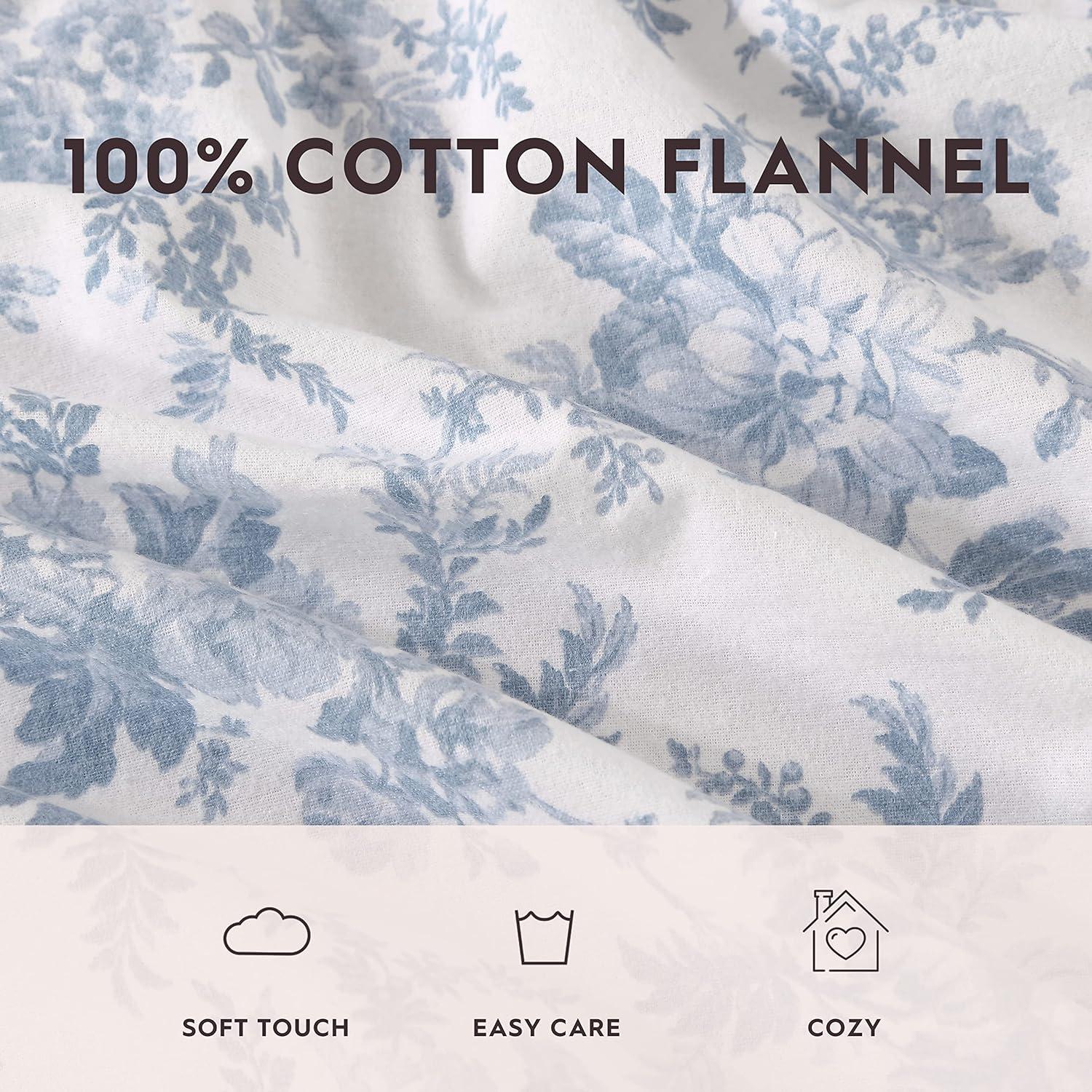 Laura Ashley Laura Ashley Cotton Flannel Cozy Sheet Sets