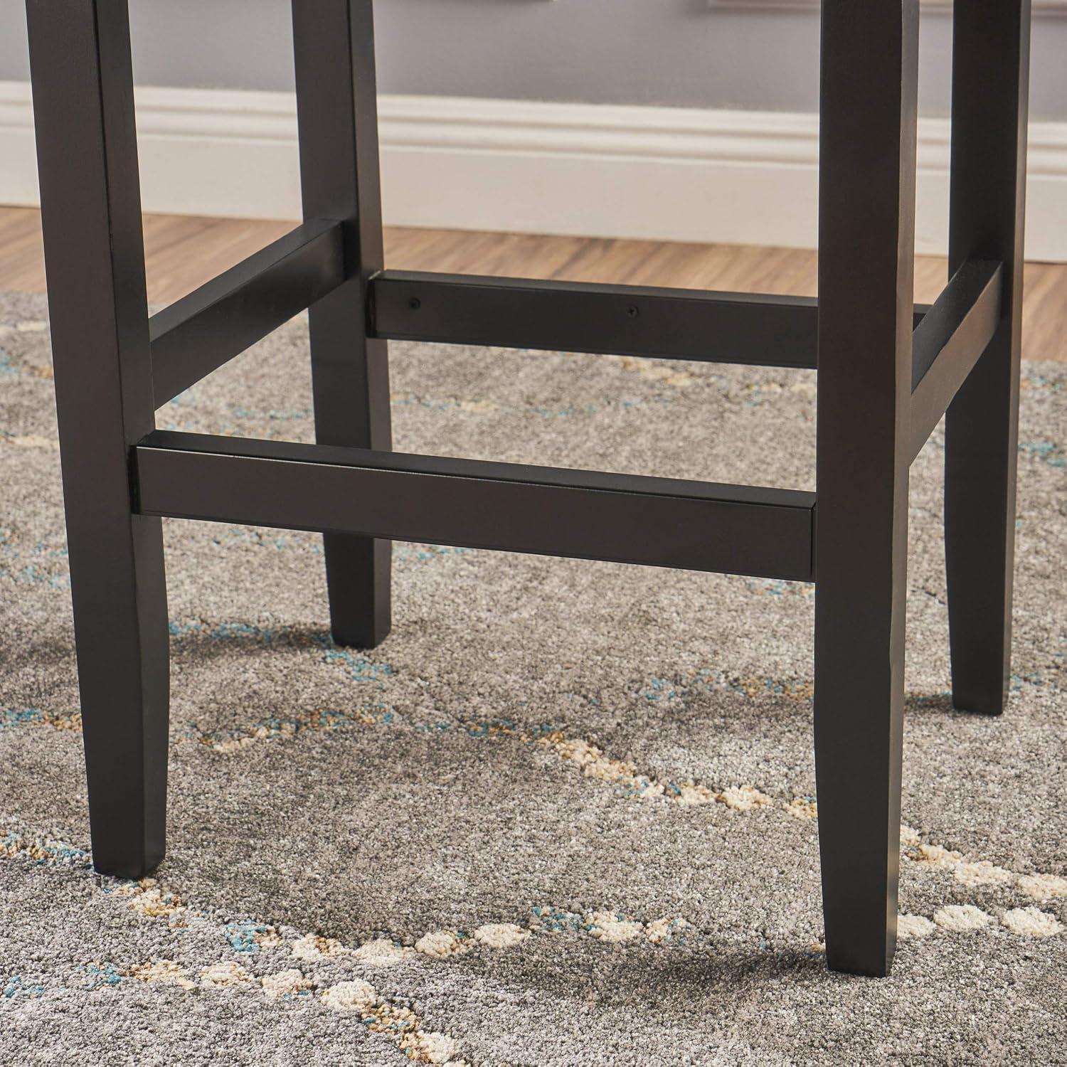 Christopher Knight Home Set of 2 Portman Backless Counter Height Barstools Brown: Upholstered, Wood Frame, 26" Seat Height