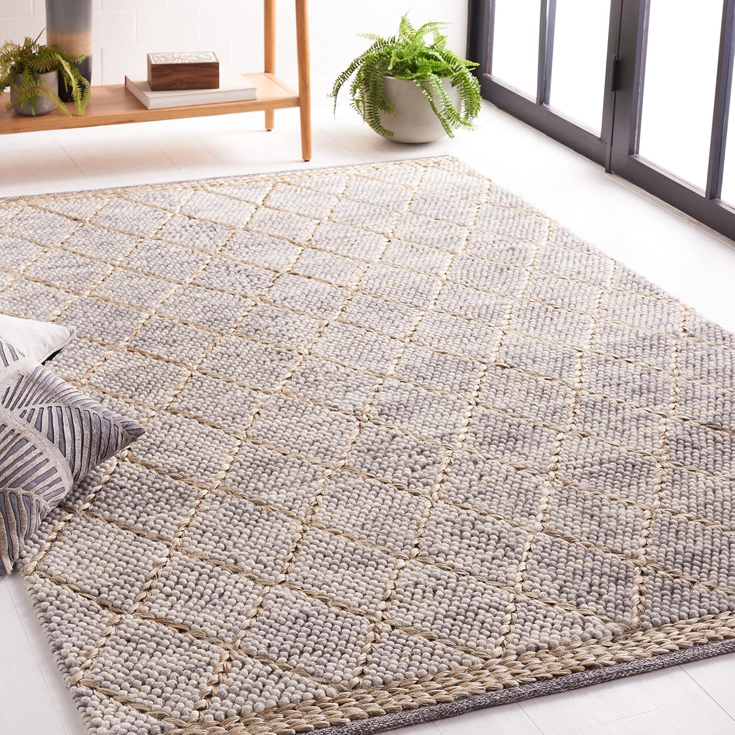 Natura NAT223 Hand Woven Indoor Area Rug - Ivory/Natural - 5'x8' - Safavieh