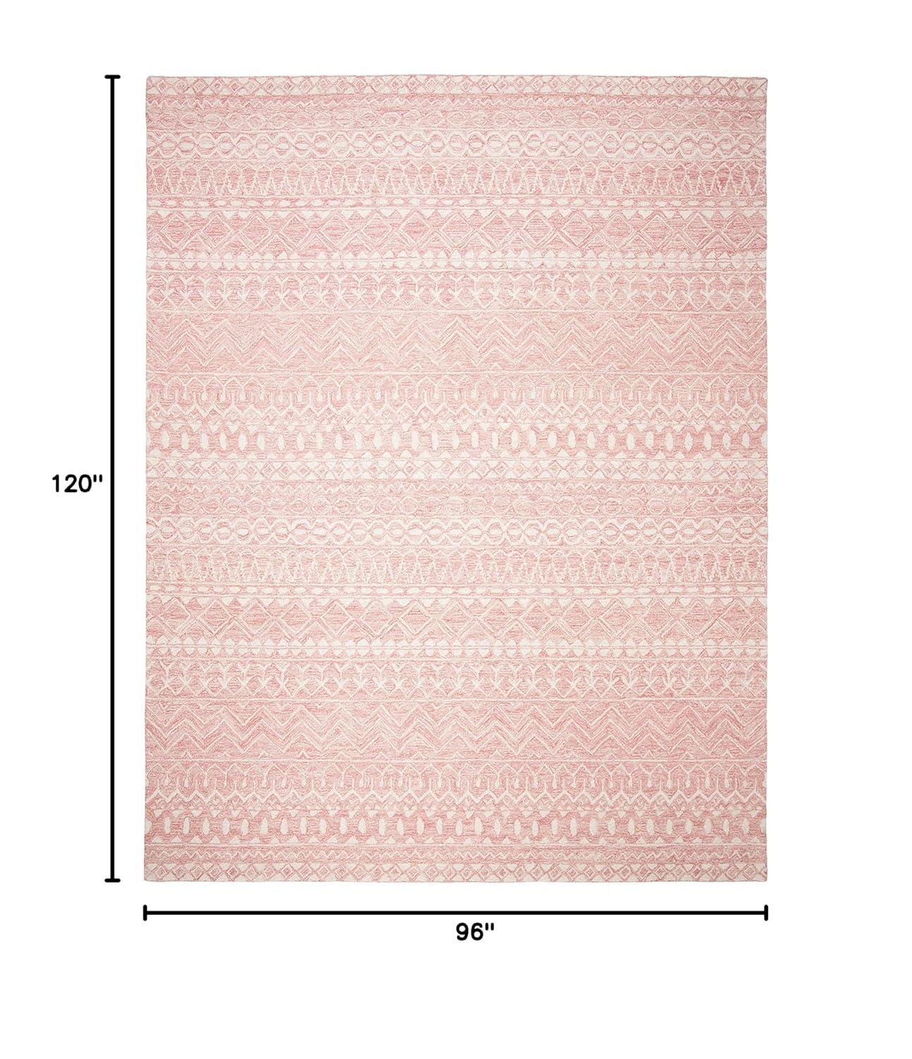 Micro-Loop MLP502 Hand Tufted Indoor Area Rug - Pink/Ivory - 8'x10' - Safavieh