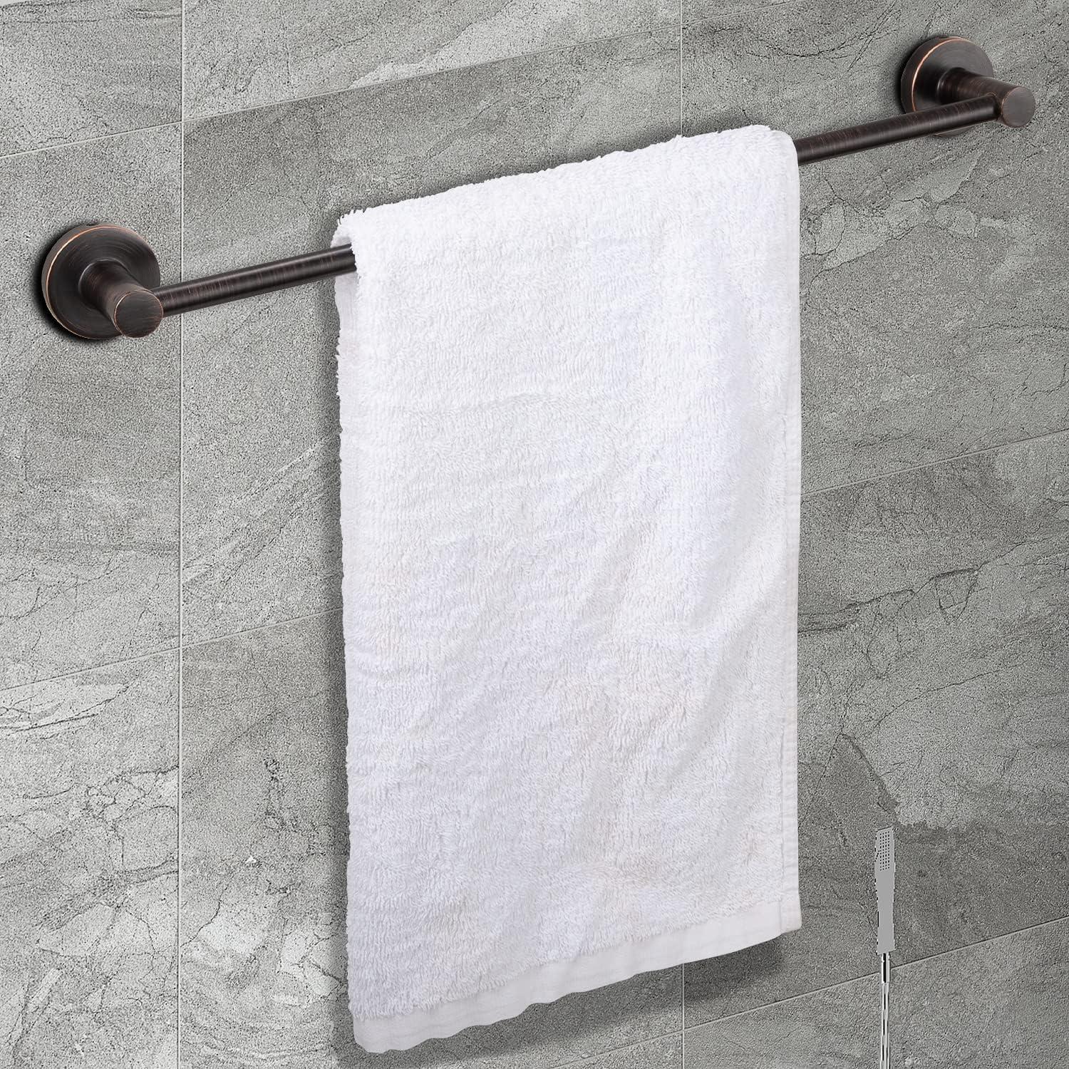 24-Inch Oil Rubbed Bronze Stainless Steel Wall Mounted Towel Bar