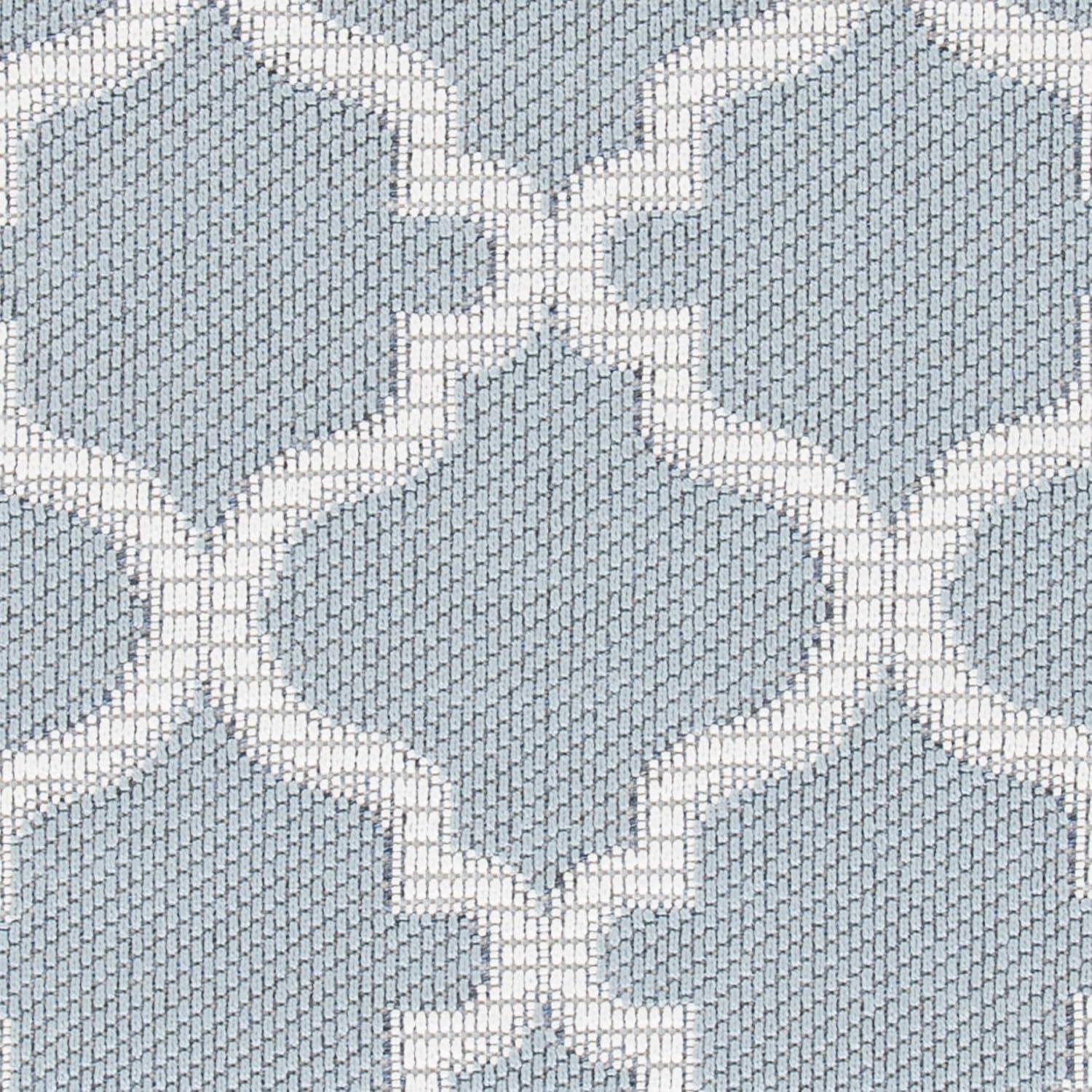 Bermuda BMU810 Power Loomed Indoor/Outdoor Machine Washable Area Rug - Light Blue/Ivory - 5'3"x7'6" - Safavieh