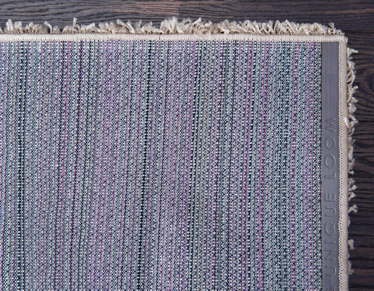 Unique Loom 7' 1 x 10' 0 Rectangle Solid Shag Taupe Area Rug