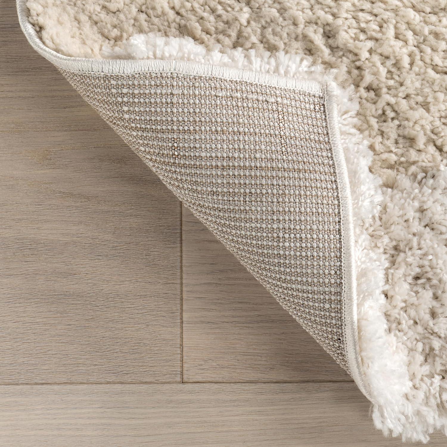 Nuloom Gloria Abstract 8x10 Shag Indoor Area Rug for Living Room Bedroom Dining Room Nursery Kitchen, Beige