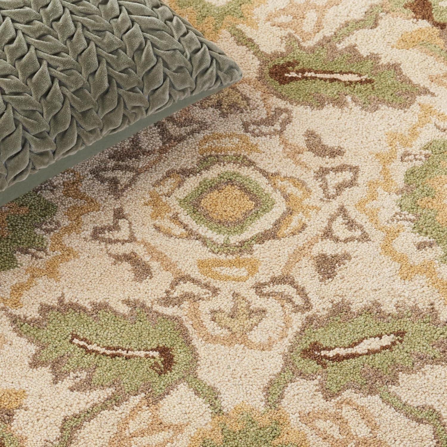 SAFAVIEH Anatolia Venice Traditional Wool Area Rug, Ivory/Brown, 8' x 10'