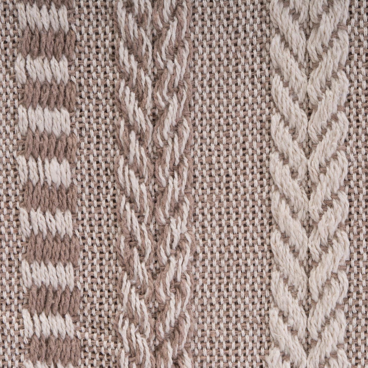 50"x60" Braided Striped Throw Blanket - Design Imports