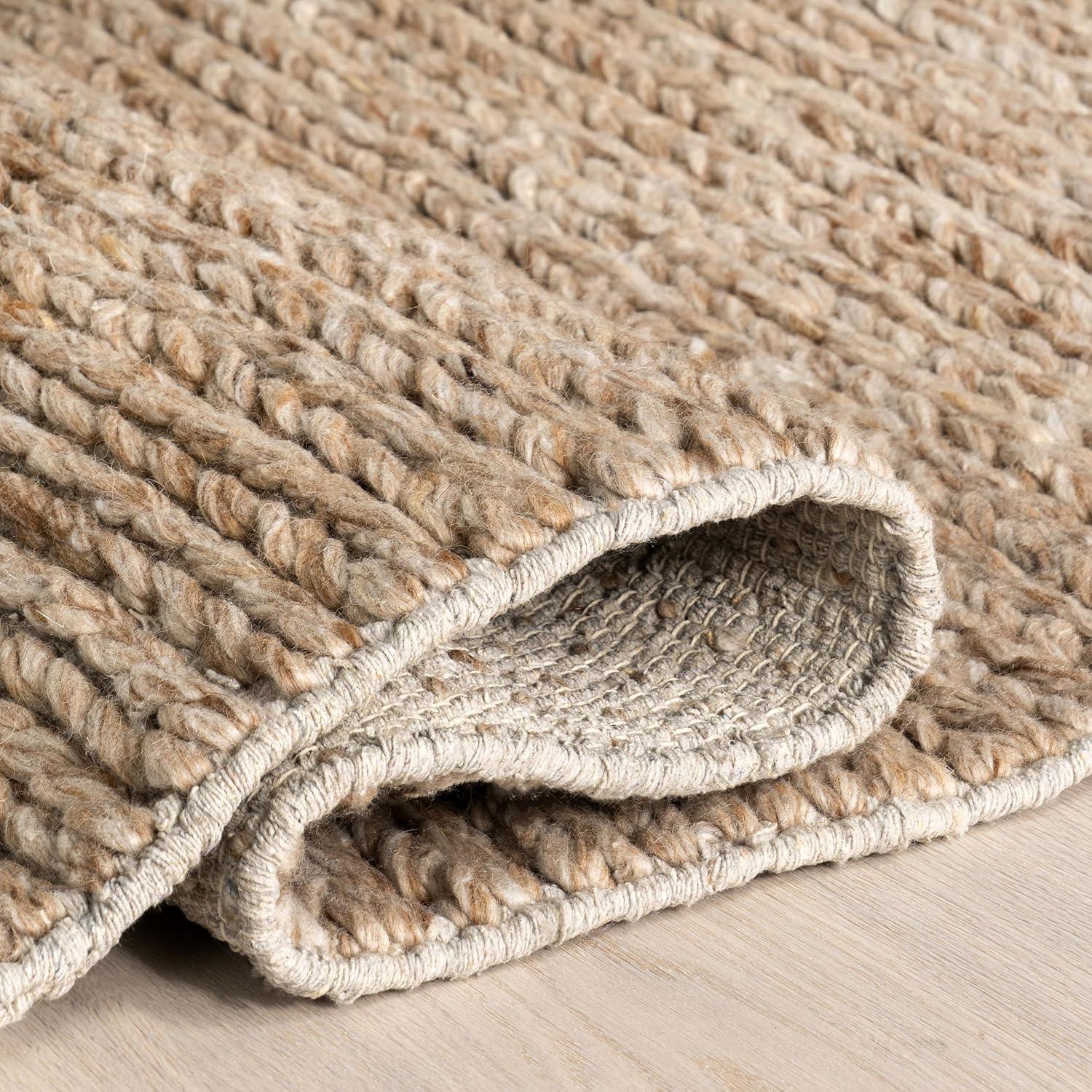 Nuloom Penelope Braided Wool Indoor Area Rug, Runner 2' x 8', Tan