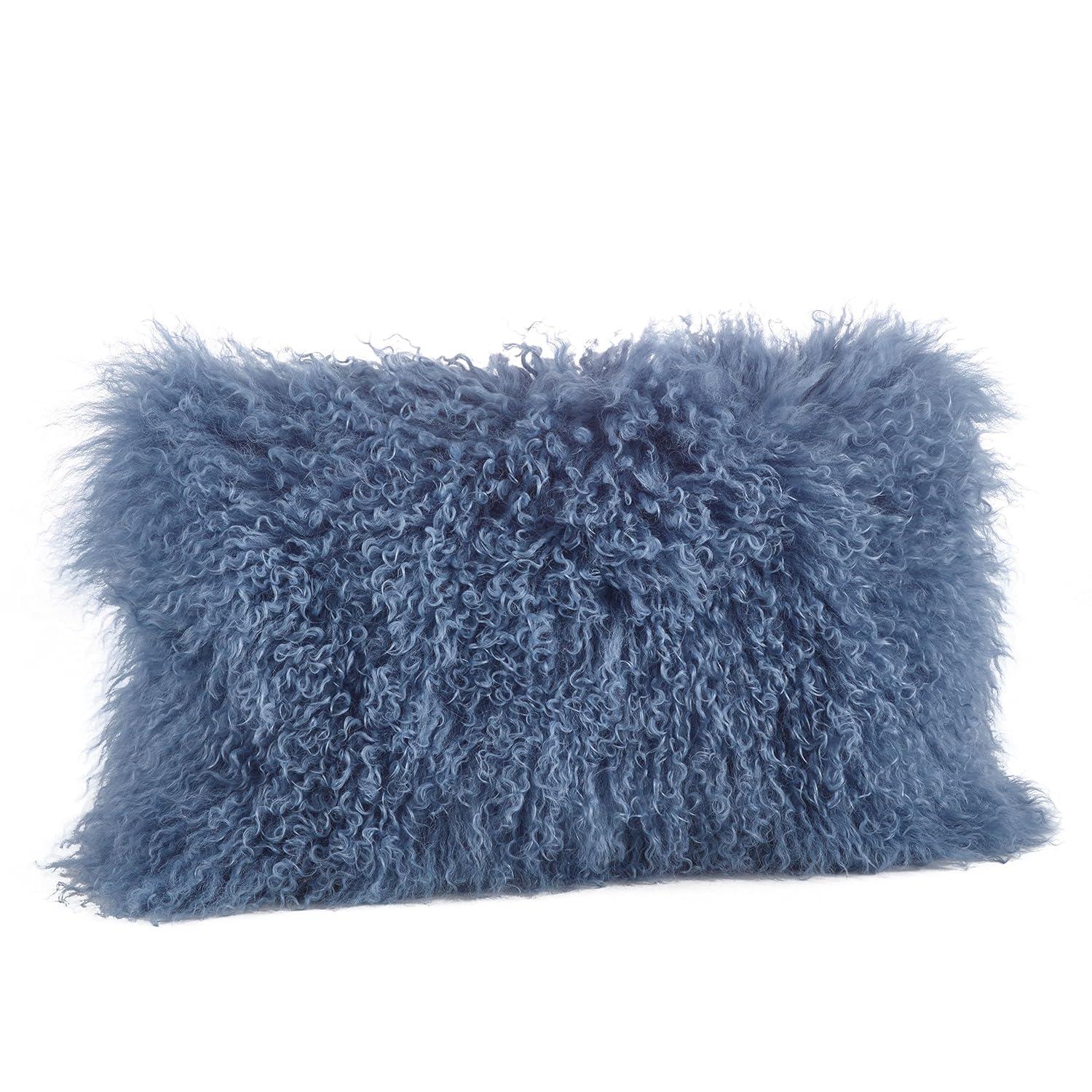 Mongolian Lamb Fur Lumbar Pillow