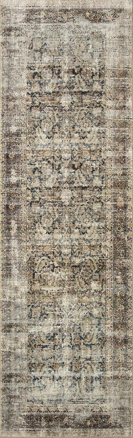 Amber Lewis Navy and Sand Wool Runner Rug 2'-3" x 11'-6"