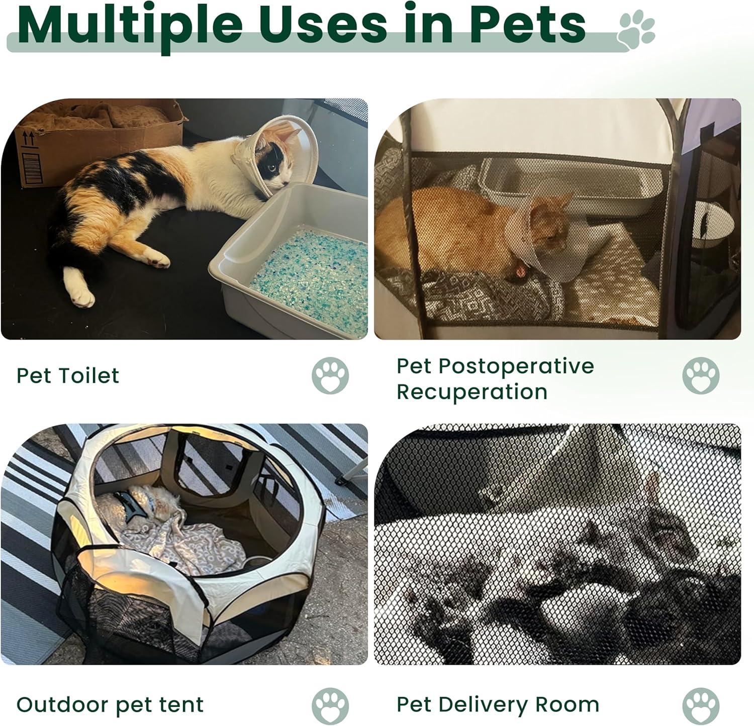 Tucker Murphy Pet™ Pet Puppy Dog Playpen, Small Dog Tent Crates Cage Indoor/Outdoor, Portable Playpen For Dog And Cat, Foldable Pop Up Dog Kennel Playpen With Carring Case, Removable Zipper Top
