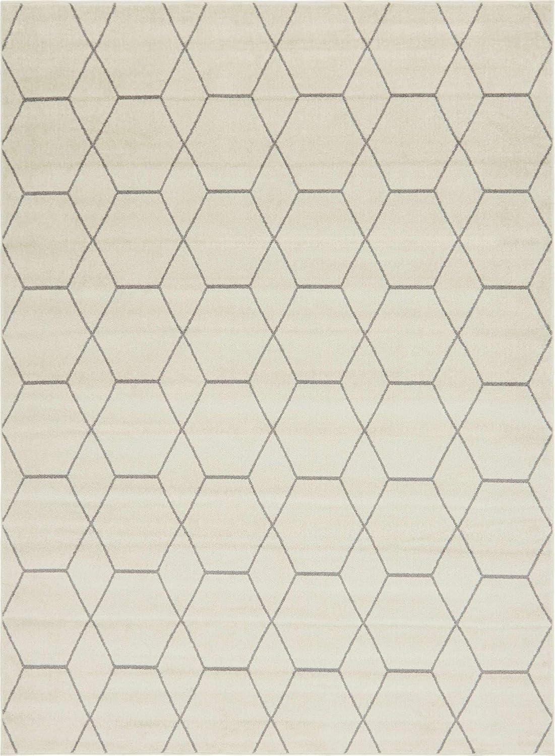 Unique Loom Trellis Frieze Geometric Trellis Indoor Woven Area Rug