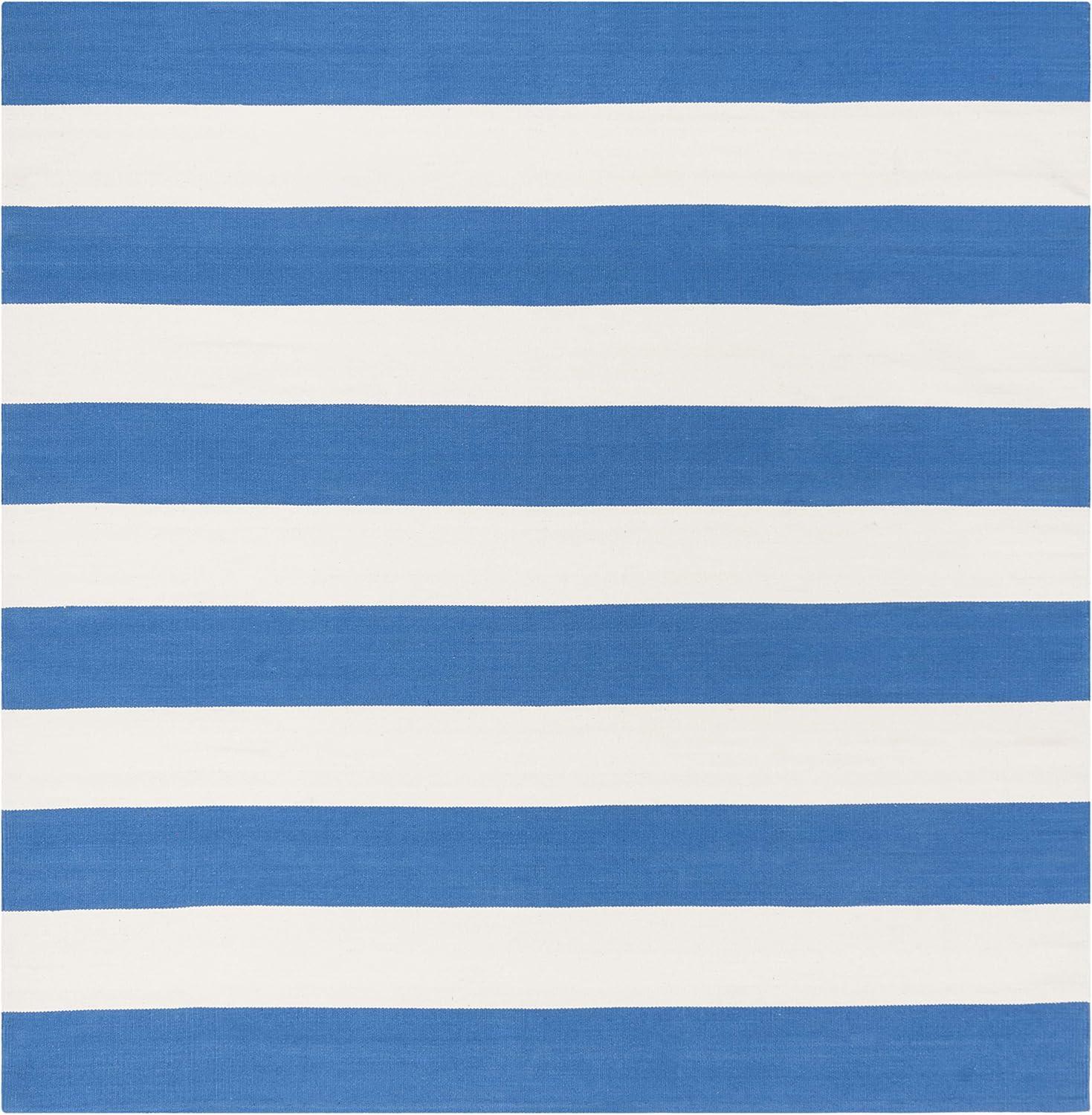Montauk MTK712 Hand Woven Indoor Area Rug - Blue/Ivory - 6'x6' - Safavieh